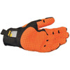 KONG(R) Mechanics Gloves, Synthetic Leather-PVC Dots Palm, Nylon Back, S, Orange  SDX2-02-S