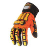 KONG(R) Mechanics Gloves, Synthetic Leather/PVC Dots Palm, Nylon Back, M, Orange