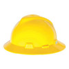 V-Gard Slotted Full Brim Hard Hat, Staz-On Suspension, Type I, Class E, Yellow