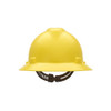 V-Gard Slotted Full Brim Hard Hat, Staz-On Suspension, Type I, Class E, Yellow  454730