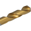 Screw Machine Drill Bit, 31/64 in Size, 118  Degrees Point Angle, High Speed Steel, TiN Finish