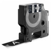Dymo Label Tape Cartridge, White on Black, Labels-Roll: Continuous 1805436