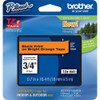Adhesive TZ Tape (R) Cartridge 0.70"x26-1-5ft., Black-Fluorescent Orange  TZEB41G