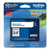 Brother Label/Ribbon Cartridge, White, Gloss, 3/4 in W TZE243G