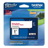 Brother Label/RibbonCartridge,White,Gloss,1inW TZE252G