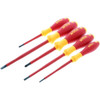 Wiha Insulated Screwdriver Set,Slotted-Phillips,5 pcs 32091