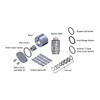 Fully Threaded Rod, 3/8"-16, 12 in, Steel, Grade A, Zinc Plated Finish
