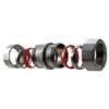 EMT Coupling, 3-4 in, Compression, 316 Stainless Steel, Polished, Silver  S20700CC00