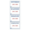 2000 Plus Message Date Stamp, Blue-Red, 12, Plastic 038931