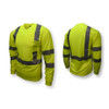 Long Sleeve Shirt, Type R Class 3, Birdseye Mesh, Hi-Vis Green, 3X  ST21-3PGS-3X