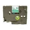 Brother Label Tape Cartridge, White on Green, Labels/Roll: Continuous TZe725