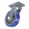 Hamilton Plate Caster,Swivel,Poly,8 in.,1200 lb.,Blu S-WH-8SPB