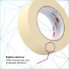 Masking Tape, 36 mm W x 55 m L, 5.2 mil Thick, Tan, Rubber Adhesive, 24 PK  71119
