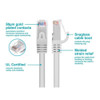 Monoprice Patch Cord,Cat 6,Flexboot,White,5.0 ft. 9832