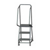 Ballymore 58 1/2 in H Steel Rolling Ladder, 3 Steps, 450 lb Load Capacity H318P