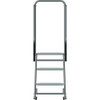 Ballymore 58 1-2 in H Steel Rolling Ladder, 3 Steps, 450 lb Load Capacity H318P