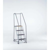 Ballymore 58 1-2 in H Steel Rolling Ladder, 3 Steps, 450 lb Load Capacity H318P