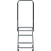 Ballymore 58 1-2 in H Steel Rolling Ladder, 3 Steps, 450 lb Load Capacity H318P