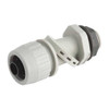 Conduit Fitting Connector, 3/4 in, Liquid-Tight, Nylon, Zinc Plated, Gray