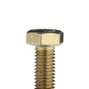 Class 10.9, M8-1.25 Hex Head Cap Screw, Zinc Yellow Steel, 25 mm L, 100 PK