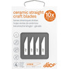 Slice Craft Knife Blade,Ceramic,1.25 in L,PK4 10518