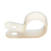 Cable Clamp, Nylon 6/6, 1/2 in Bundle Dia., White, 100 PK