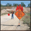 Utility Work Ahead Traffic Sign, 36 in W, 36 in H, Polyester, PVC, Orange  C/36-EMO-3FH-HD UTILITY WORK AHEAD