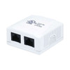 Monoprice Surface Mount Box,Cat5e,2P,White 7091