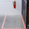 Floor Marking Tape, Polyester, Striped, Red, White, 3 in W., 8 mil Thickness  104348