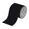 Floor Marking Tape, Polyester, No Legend, Black, 4 in W., 8 mil Thickness
