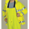 Rain Suit, PVC, 6.2 mil Thick, Packable Hood in Collar, Green-Yellow, 5XL  9665 4X-5X