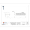 1-4"-20 x 1-11-32 in Slotted Flat Machine Screw, Plain Nylon 6-6, 50 PK  022520A150
