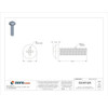 M4-0.70 x 16 mm Phillips Fillister Machine Screw, Zinc Plated Steel, 100 PK  M24660.040.0016