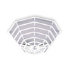 Smoke Detector Guard, Steel, Flush Mount, 7 in W x 7 in H x 3 1/4 in D, White