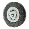 Weiler Crimped Wire Wheel Wire Brush, Arbor, 6" 93122