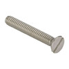 1/4"-20 x 1-3/4 in Slotted Flat Machine Screw, Plain 18-8 Stainless Steel, 50 PK