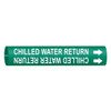 Brady Pipe Marker,Chilled Water Return,Green, 4023-C 4023-C