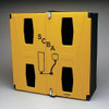 SCBA Wall Cabinet, Plastic, 20 in W x 32 1-2 in H x 13 in D, Black-Yellow  4100