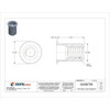 Rivet Nut, 1-4"-20 Thread Size, 0.5 in Flange Dia., 0.58 in L, Steel, 25 PK  ALS4T-420-165