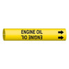 Brady Pipe Marker,Engine Oil,13/16in H,4/5in W 4180-A