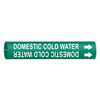 Brady Pipe Mrkr,Domestic Cold Water,3/4to1-3/8 4048-A