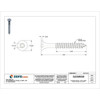 Deck Screw, #10 x 1-5-8 in, Steel, Flat Head, Torx Drive, 200 PK  U30251.019.0162
