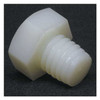 Not Graded, 1/4"-20 Hex Head Cap Screw, Plain Nylon, 1/2 in L, 10 PK