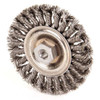 Weiler Twist Wire Wheel Wire Brush, Threaded Arbor 96274