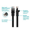 Monoprice Patch Cord,Cat 5e,Booted,Black,25 ft. 2151