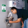 Plumbed Eyewash, Wall Mount, Plumbed, 6 11-12 in H., 15 2-3 in W  G1814