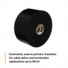 Rubber Electrical Tape, 130C, Scotch, 2 in W x 30 ft L, 30 mil thick, Black