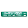 Brady Pipe Marker,Chilled Water Return,4to6 In 4023-D