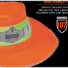 Ergodyne Ranger Hat,Hi-Vis Orange,L-XL 23258