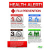 Zing Flu Poster, 22 in H x, 16 in W, Plastic 5011